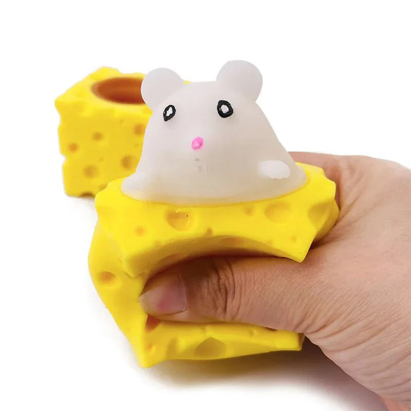 Cheese Mouse Stress Ball | Fun Squeeze Toy for Anxiety Relief