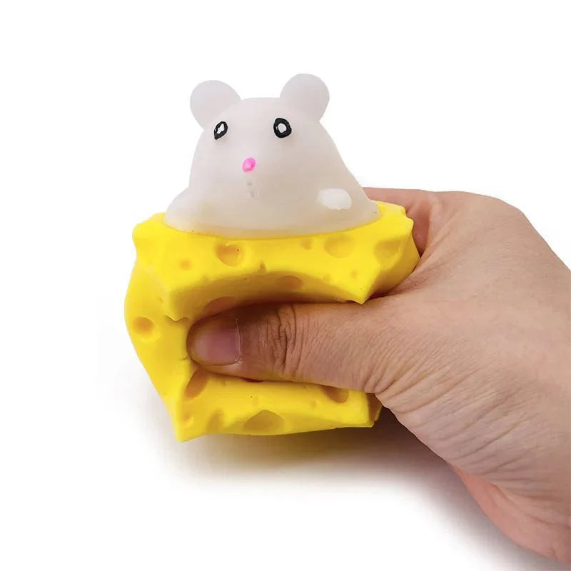 Cheese Mouse Stress Ball | Fun Squeeze Toy for Anxiety Relief