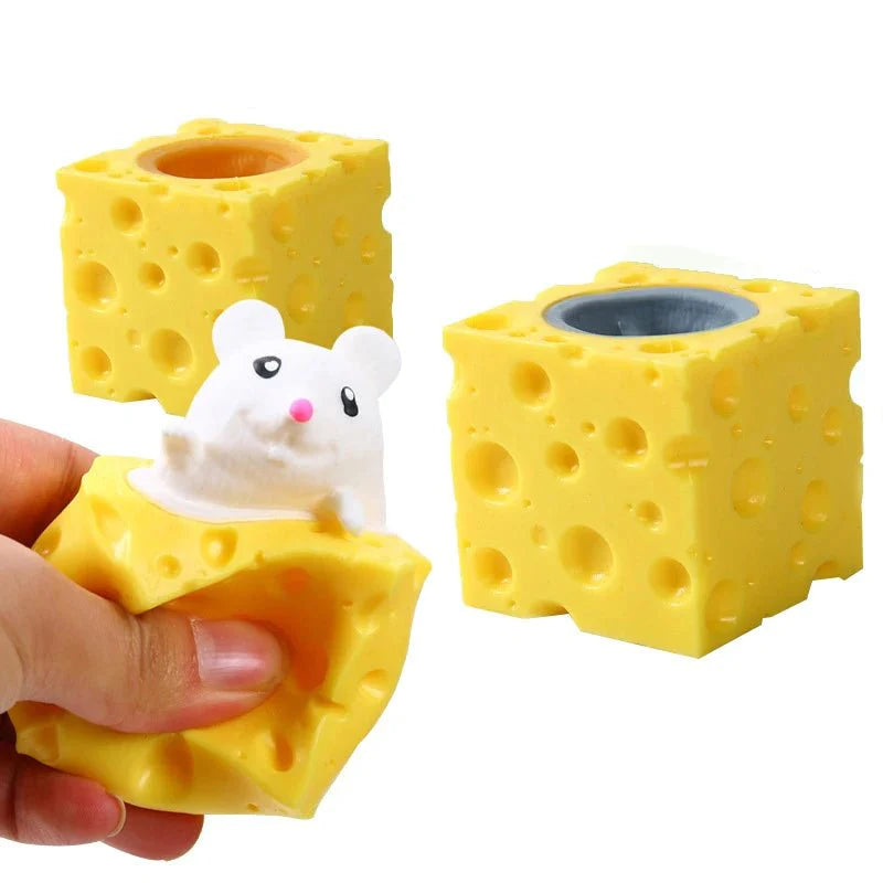Cheese Mouse Stress Ball | Fun Squeeze Toy for Anxiety Relief