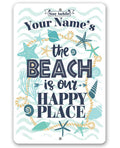 Personalized - Beach House - Metal Sign