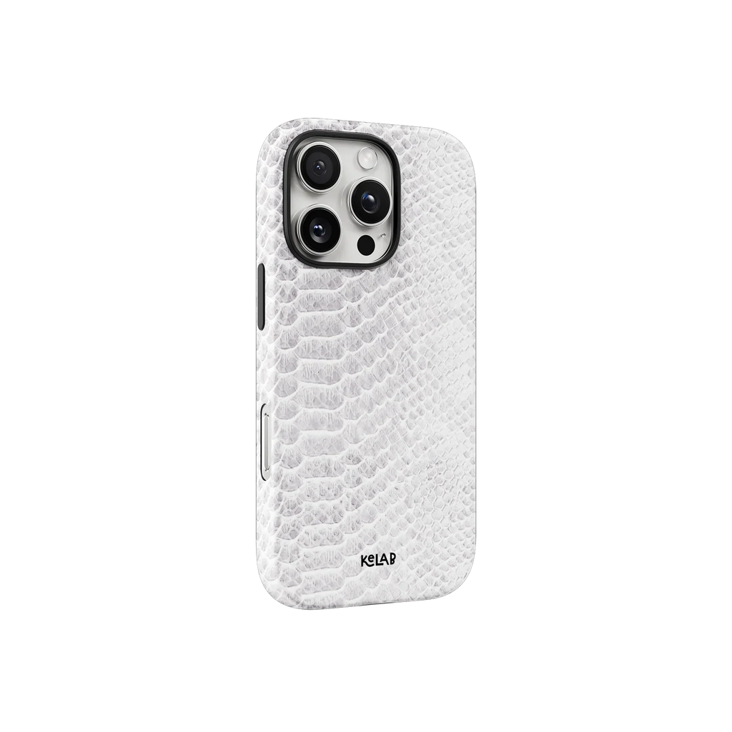 White Venom | Snake Skin Print iPhone Case