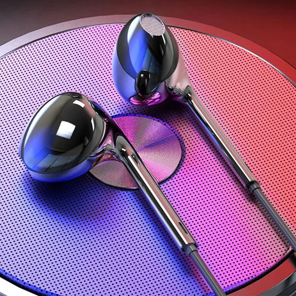 EOENKK Type-C and 3.5mm Wired In-Ear Headphones | Stereo Bass Earbuds with Microphone