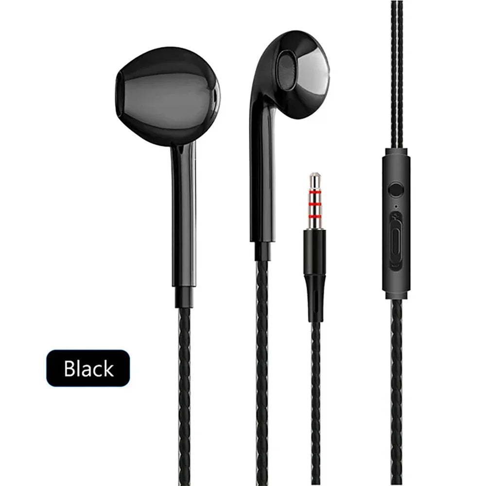 EOENKK Type-C and 3.5mm Wired In-Ear Headphones | Stereo Bass Earbuds with Microphone