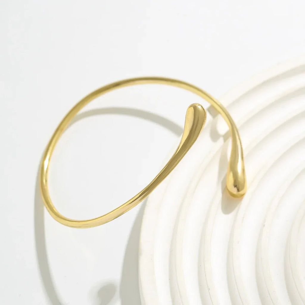 Vintage Water Drop Upper Arm Bracelet | Adjustable Geometric Bangle for Women